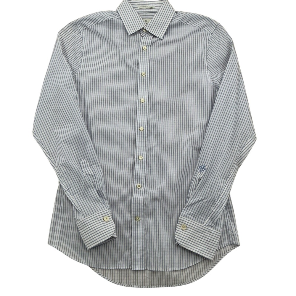 Gant Button Down Shirt Mens S Blue White Striped The Good Traveler Slim Classic